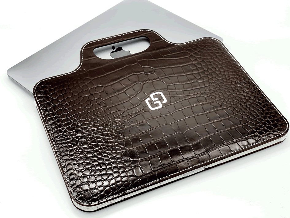 Купить Эксклюзивная Сумка для MacBook Brown Alligator Элитный Чехол для MacBook Pro Air 12" 